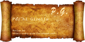 Páhi Gizella névjegykártya